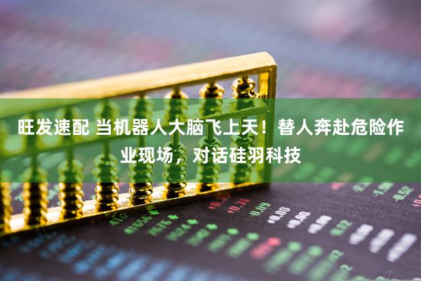 旺发速配 当机器人大脑飞上天！替人奔赴危险作业现场，对话硅羽科技